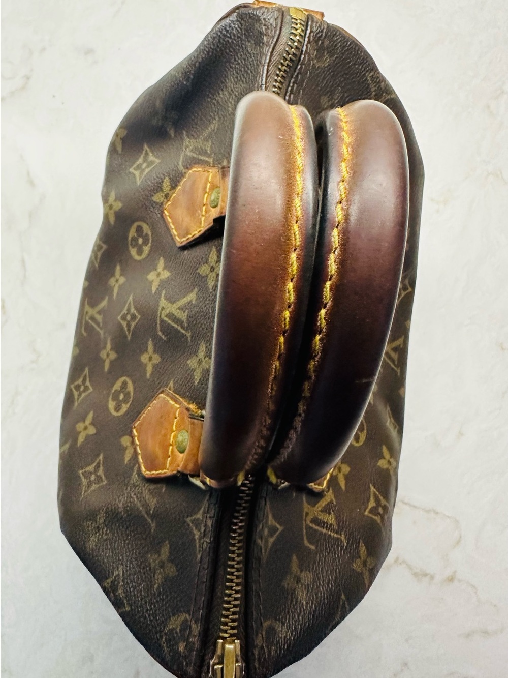 Vintage Louis Vuitton Monogram Speedy-style handbag, 10" W × 7" H × 7" D - Picture 7 of 16